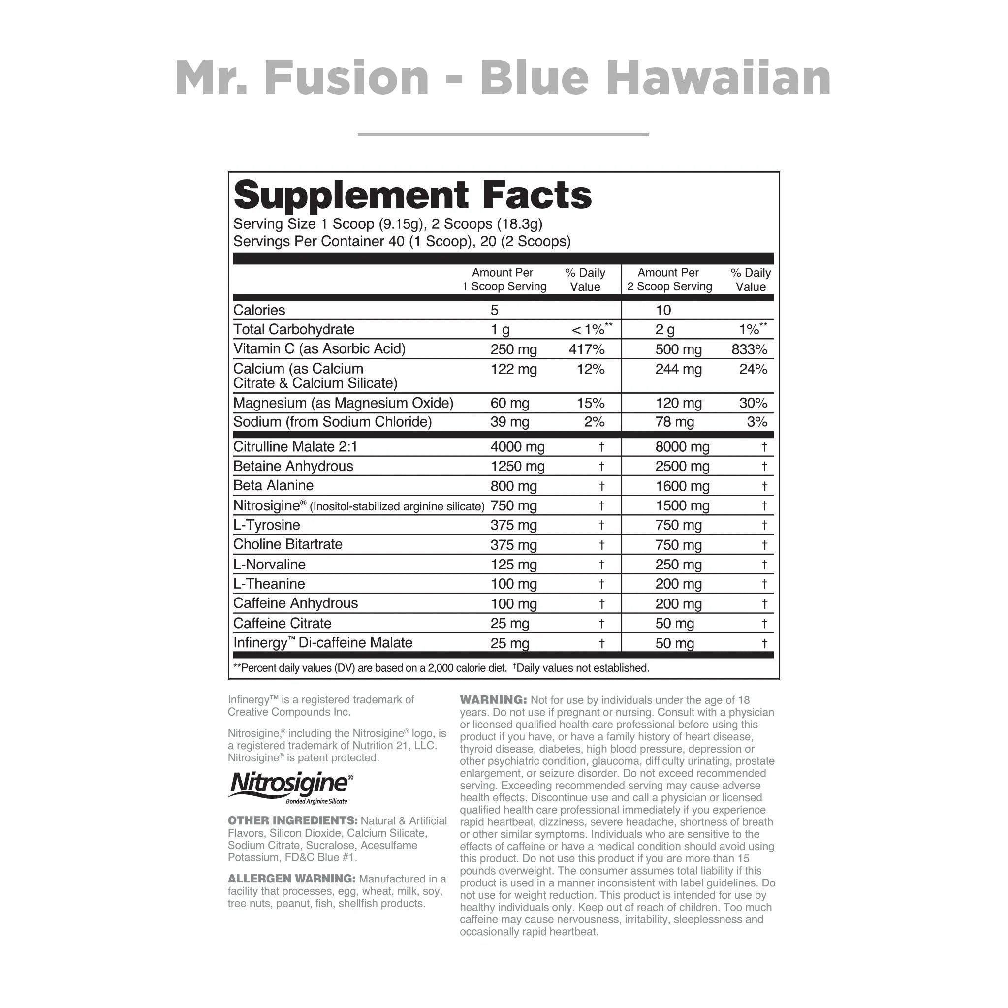 Mr Fusion Pre-Workout - Nutrithority - ATX Supplements & Nutrition